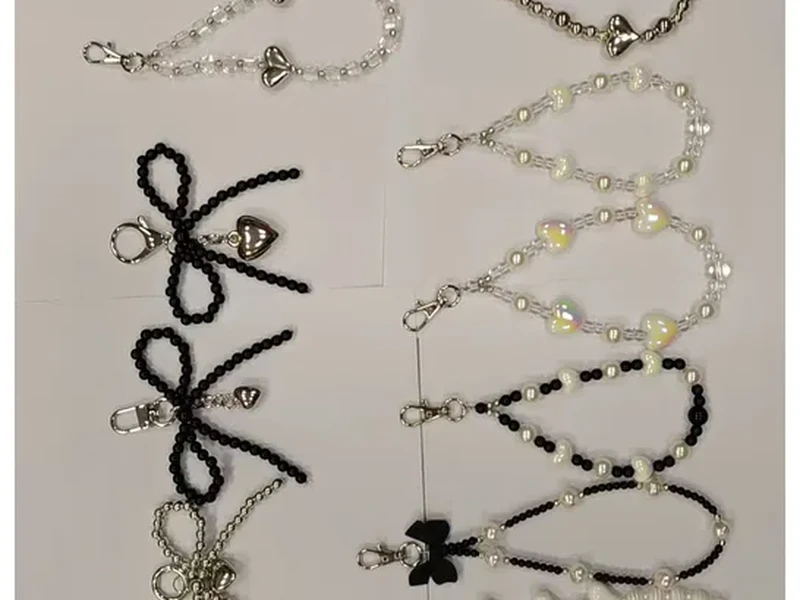 Stylish Beaded Phone Lanyard & Keyring Charms - Style #ACCESSORIES-033